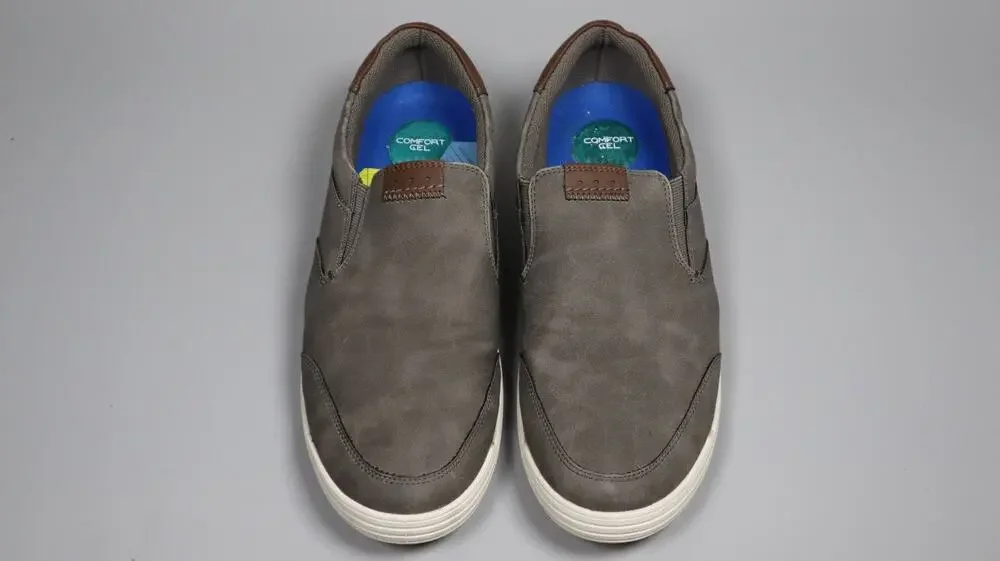 Nunn Bush Kore City Walk Men Grey Moc Toe Sneaker Slip On Loafer Shoe 11 Wide